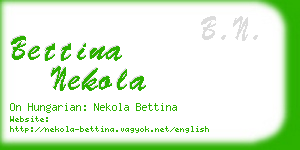 bettina nekola business card